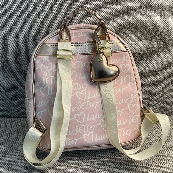 Betsey Johnson Pink and Gold Glam Backpack main image 8